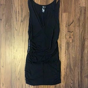 Guess Black VNeck Dress with Stud Detail
